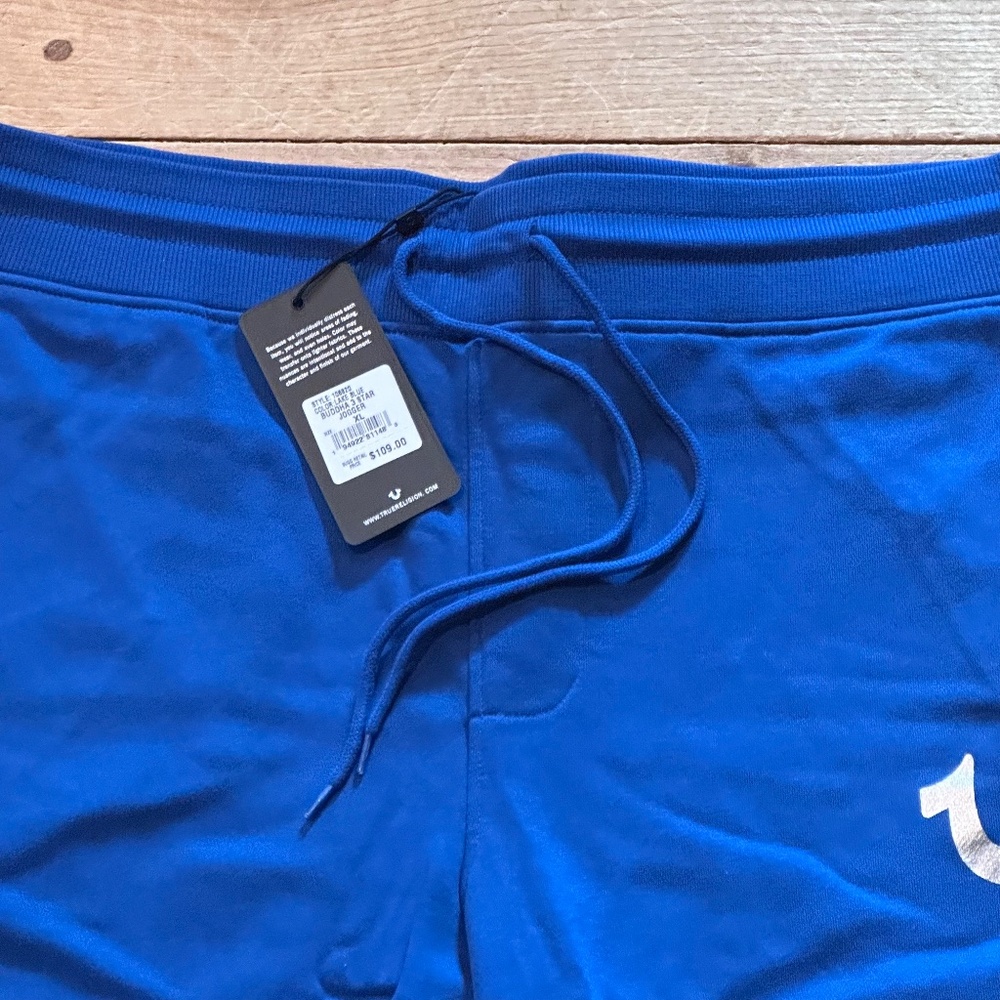 True Religion Buddha 3 Star Joggers in Lake Blue Size XL - Picture 6 of 12